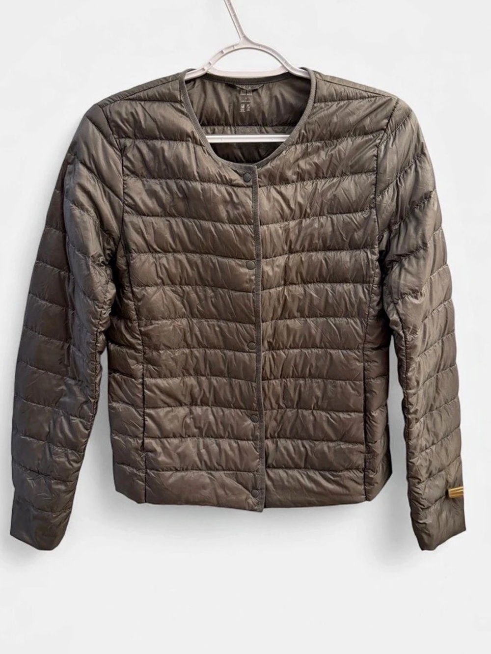 UNIQLO Ultra Light Down Khaki Gray Jacket Size S